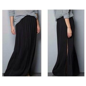 Zara silk maxi skirt